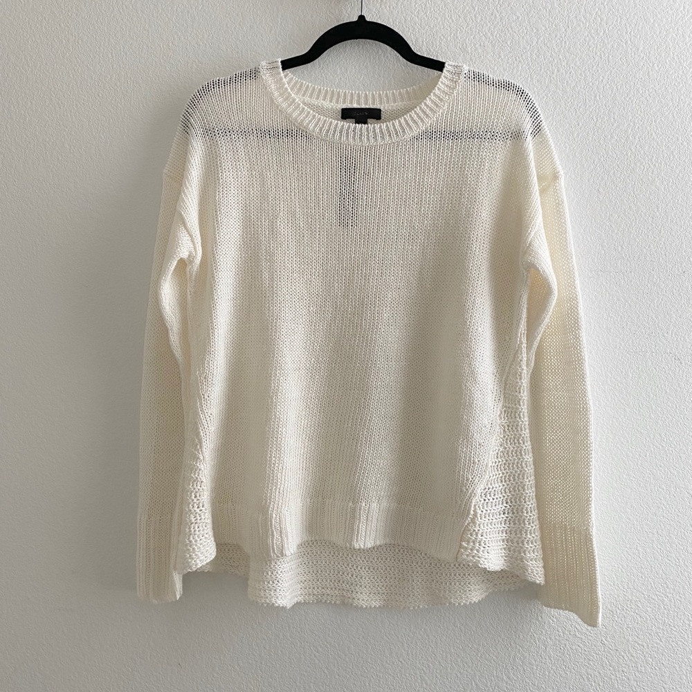 J. CREW Textured Beach Linen Sweater